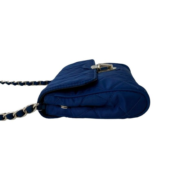 PRADA Blue Leather Saffiano Shoulder Bag - Picture 5 of 10